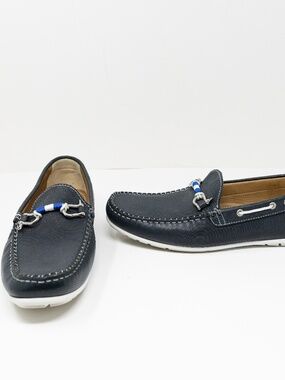 Riomar Men's The Navy Waterman Genuine Leather Slip On Loafers Flats Shoes 11.5